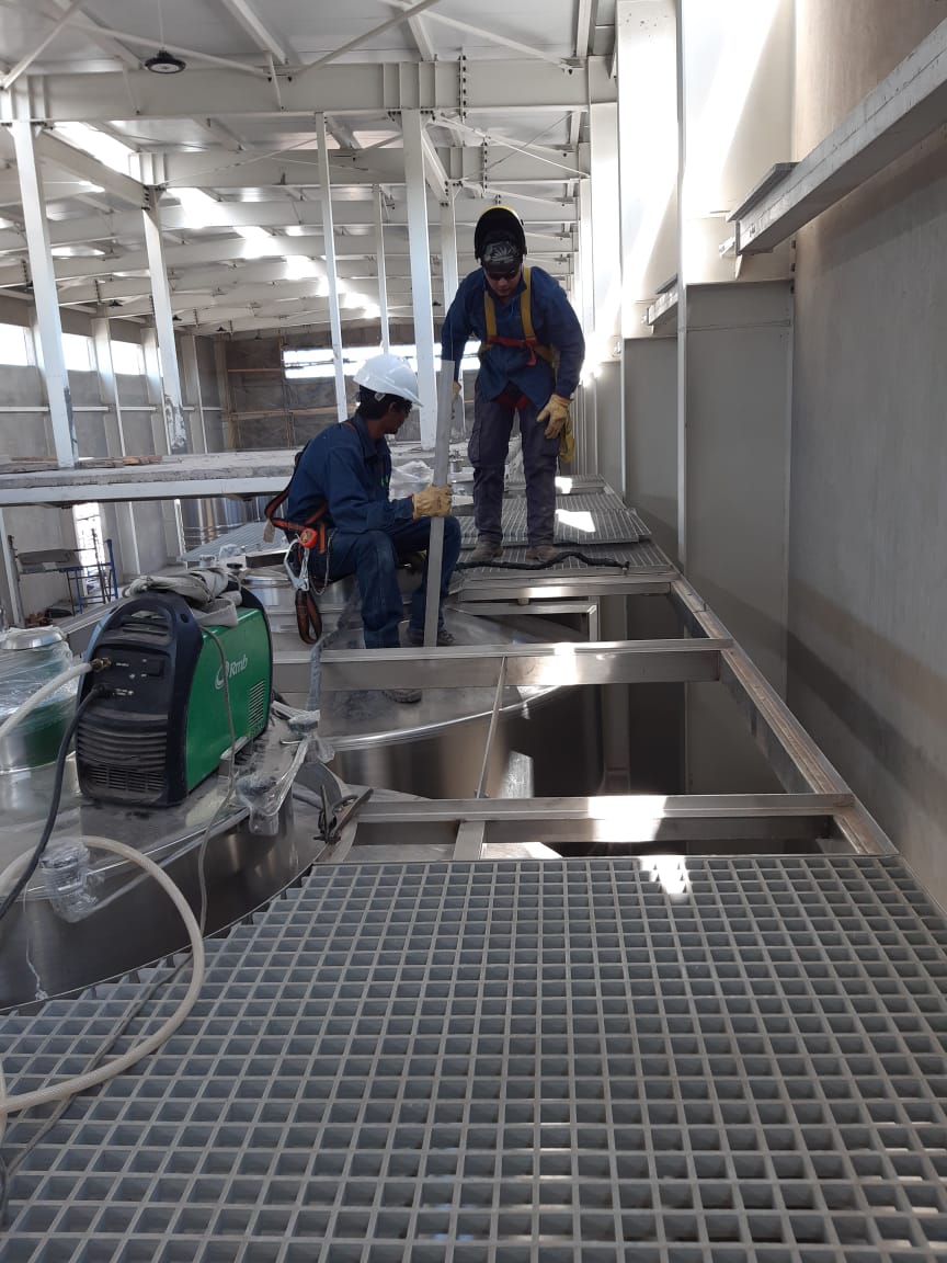 Skid inoxidable ensamblado