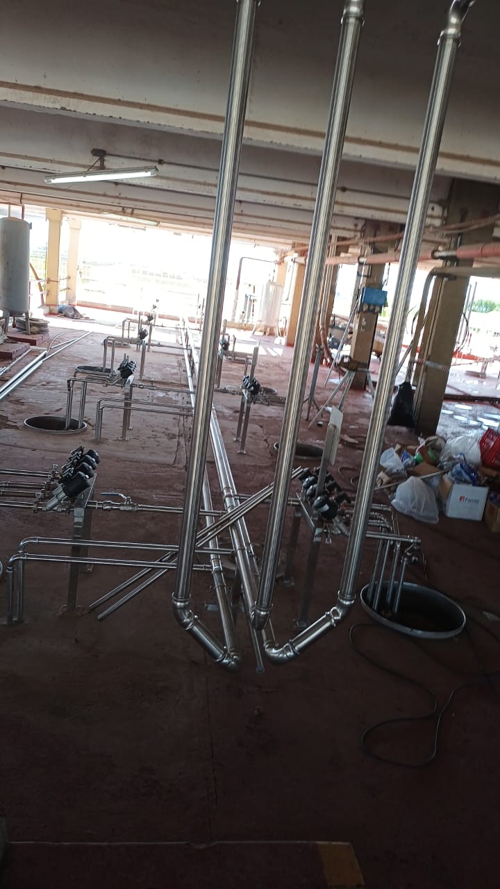 Piping sanitario terminado